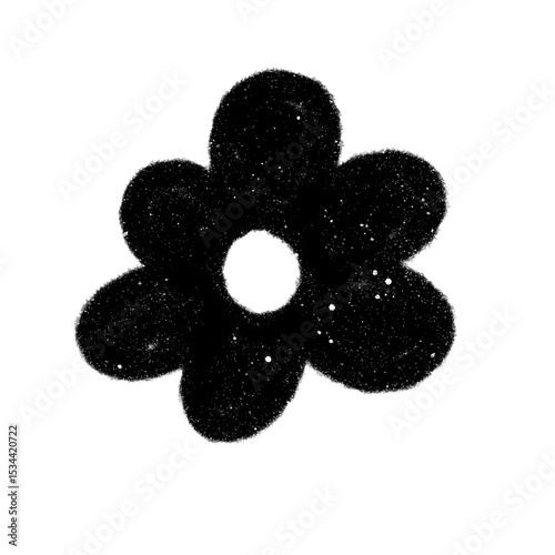 flower png pencil cartoon stamp brush handwrite design cute and art doodle decoration outline element
