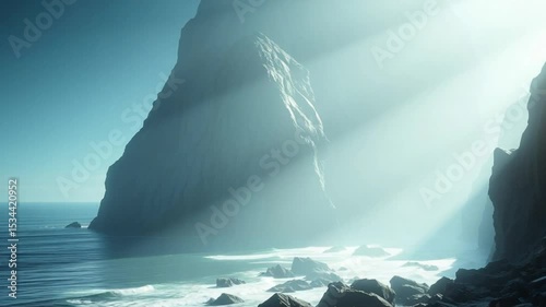 Coastal Cliffs Bathed in Ethereal Light
