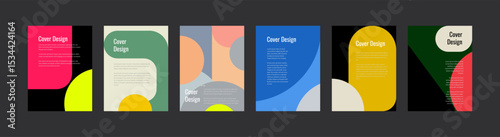 Modern Abstract Geometric Cover Designs for Brochures