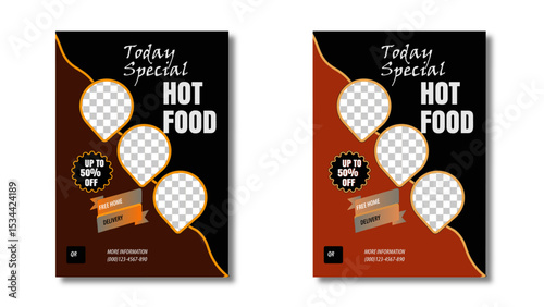 best special taste hot delicious food deal flayer template desig	