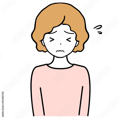 困っている若い女性