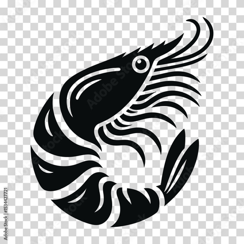 Abstract tribal fish tattoo vector illustration featuring a decorative dragon-like animal design, perfect for aquatic or wild nature art