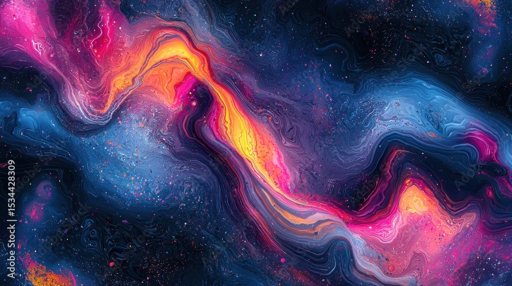 Fototapeta premium Abstract colorful flowing painting