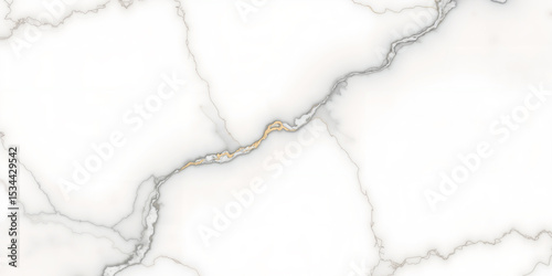 White marble surface with intricate gray and golden veins texture