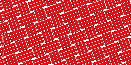 Colorful Weave Pattern Showing Repetition Useful as Background. Minimal line Seamless geometric pattern with shapes. Decoration and maze ornament square wall tile. rattan weave texture background.