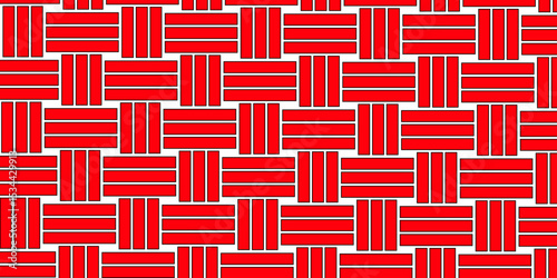 Colorful Weave Pattern Showing Repetition Useful as Background. Minimal line Seamless geometric pattern with shapes. Decoration and maze ornament square wall tile. rattan weave texture background.
