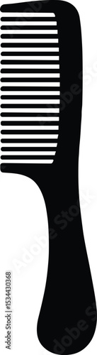 Comb vector black silhouette print design