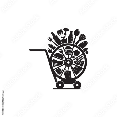  a cartwheel with food