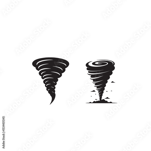 twister tornado silhouette