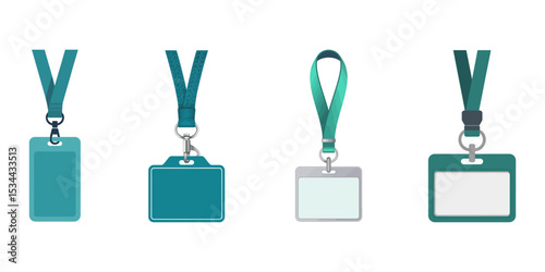 Name Tag Icon Flat Design, Id card badge icon vector isolated on white background. 
Identification card icon set, Id card outline icon set isolated on white background. Identification card icon.