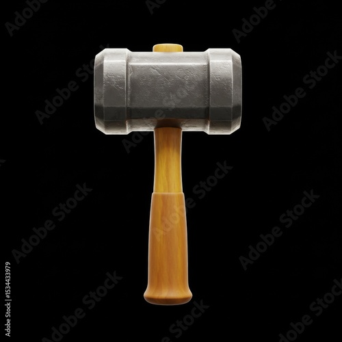 Heavy Duty Wooden Mallet with Metal Head