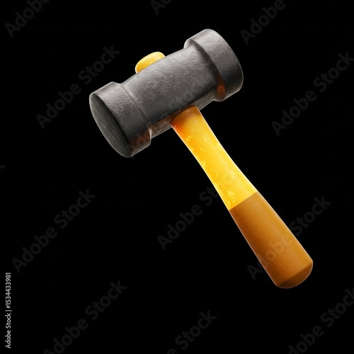 Heavy Duty Wooden Mallet with Metal Head