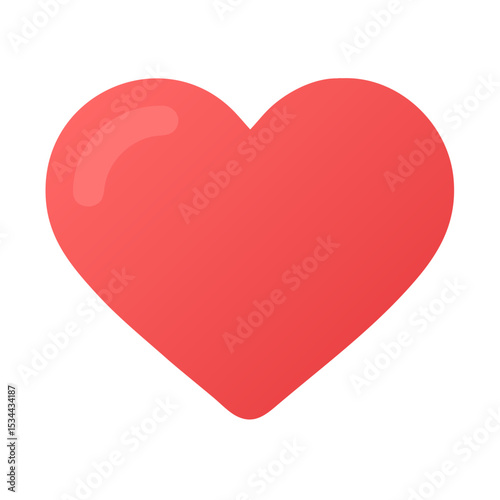 Heart, love, romance or valentine's day red vector icon for apps and websites.heart shape red vector love icon illustrator
