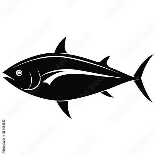 yellowfin tuna vecror sihouette