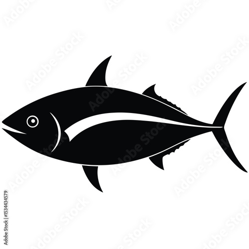 yellowfin tuna vecror sihouette