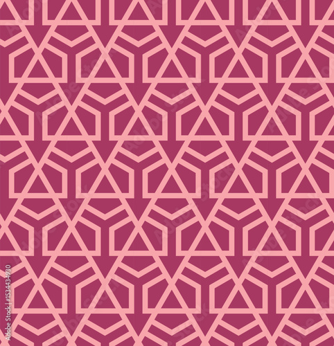 Seamless abstract chevron triangles and hexagons pattern -vector eps8