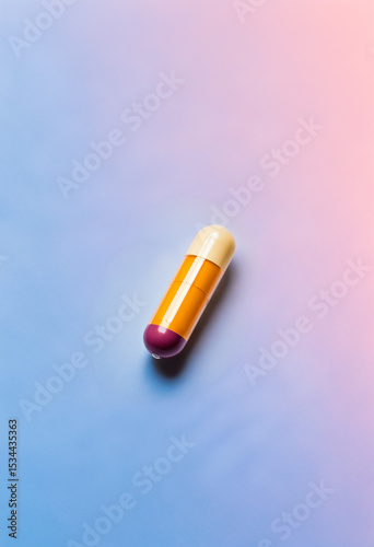 orange and purple capsule o...