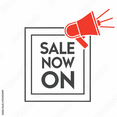 Sale Now On Promo Banner Vector design.