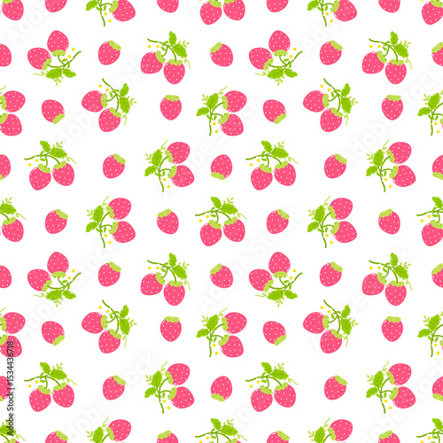 Cute strawberry pattern seamless 
