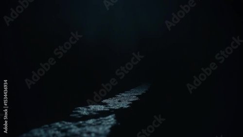Glimmering rocks line a path forward