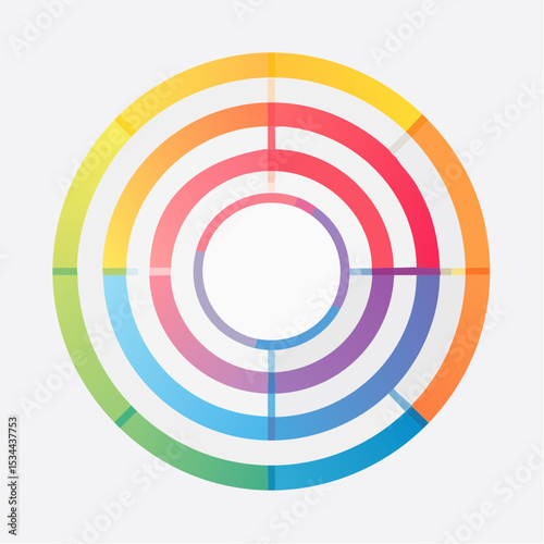 gentle loop of concentric circles softly expanding and contracting, each ring changing vibrant colors