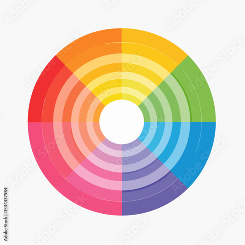 gentle loop of concentric circles softly expanding and contracting, each ring changing vibrant colors