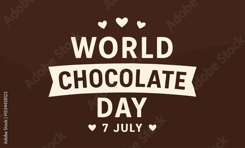 World Chocolate Day July 7 Banner  Vector Art
