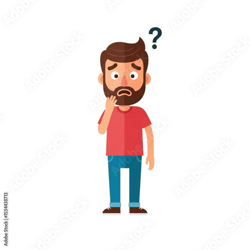 Confused man – uncertainty, question.