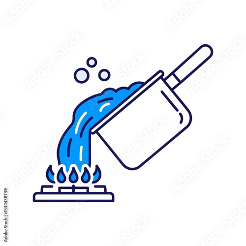 Pouring liquid on flame – firefighting.