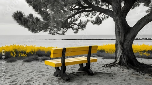 bench on the beach