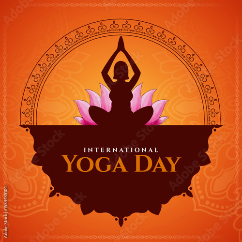 Beautiful International Yoga day celebration background