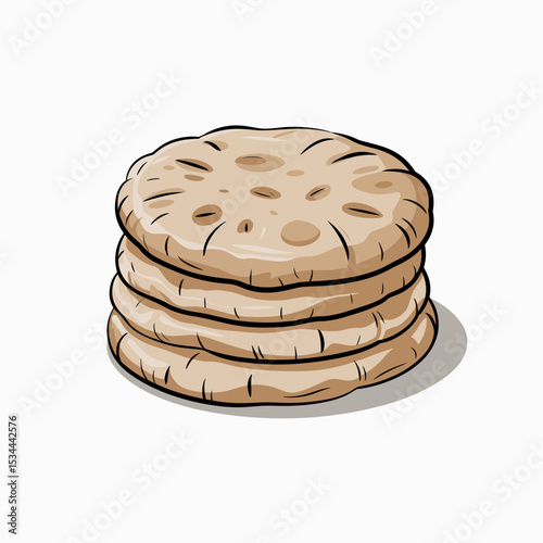 Stack of Pita Breads – Classic Middle Eastern Flatbread