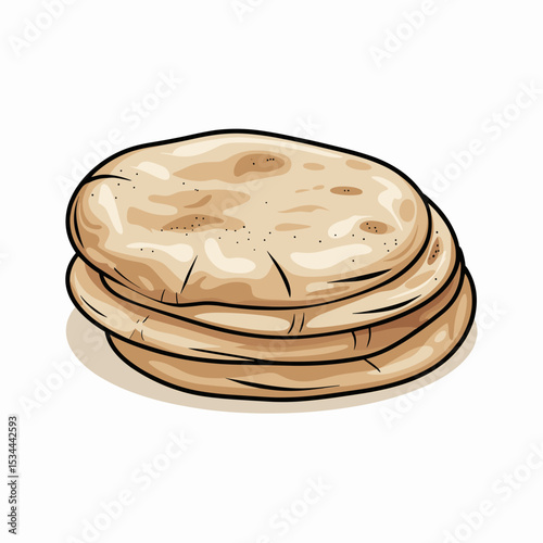 Stack of Pita Breads – Classic Middle Eastern Flatbread