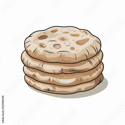 Stack of Pita Breads – Classic Middle Eastern Flatbread