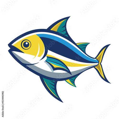 Vibrant vector illustration of a marine fish, capturing its aquatic life and nature