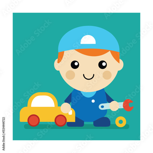 Baby Mechanic Fixing Toy Car with Plastic Tools