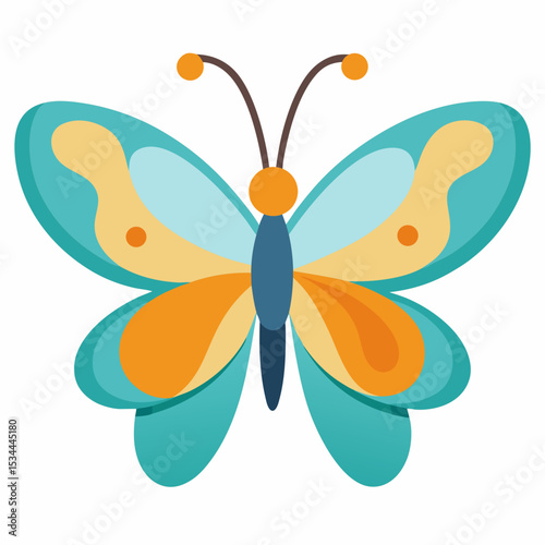 Simple Butterfly Vector Illustration