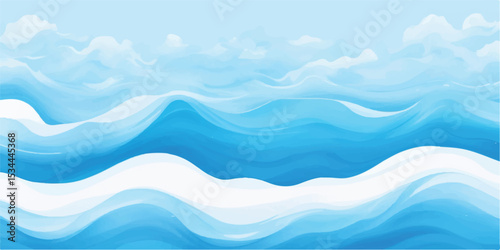 Abstract Aquamarine Ocean Wave Layer with White Water Streaks – Soft Background for Modern Web Design and Presentations. Abstract Texture for Clean Layouts and Banner Design