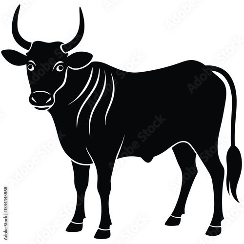 zebu vector sihouette