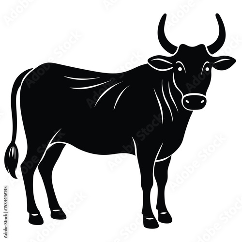 zebu vector sihouette
