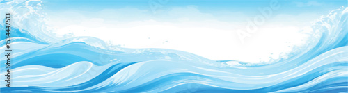 Fluid Blue Ocean Wave Texture in Aqua and Teal Tones with Gentle Ripple and Soft Gradient for Premium Web Layouts and Branding. Modern Aqua Sea Wave Abstract Texture Template