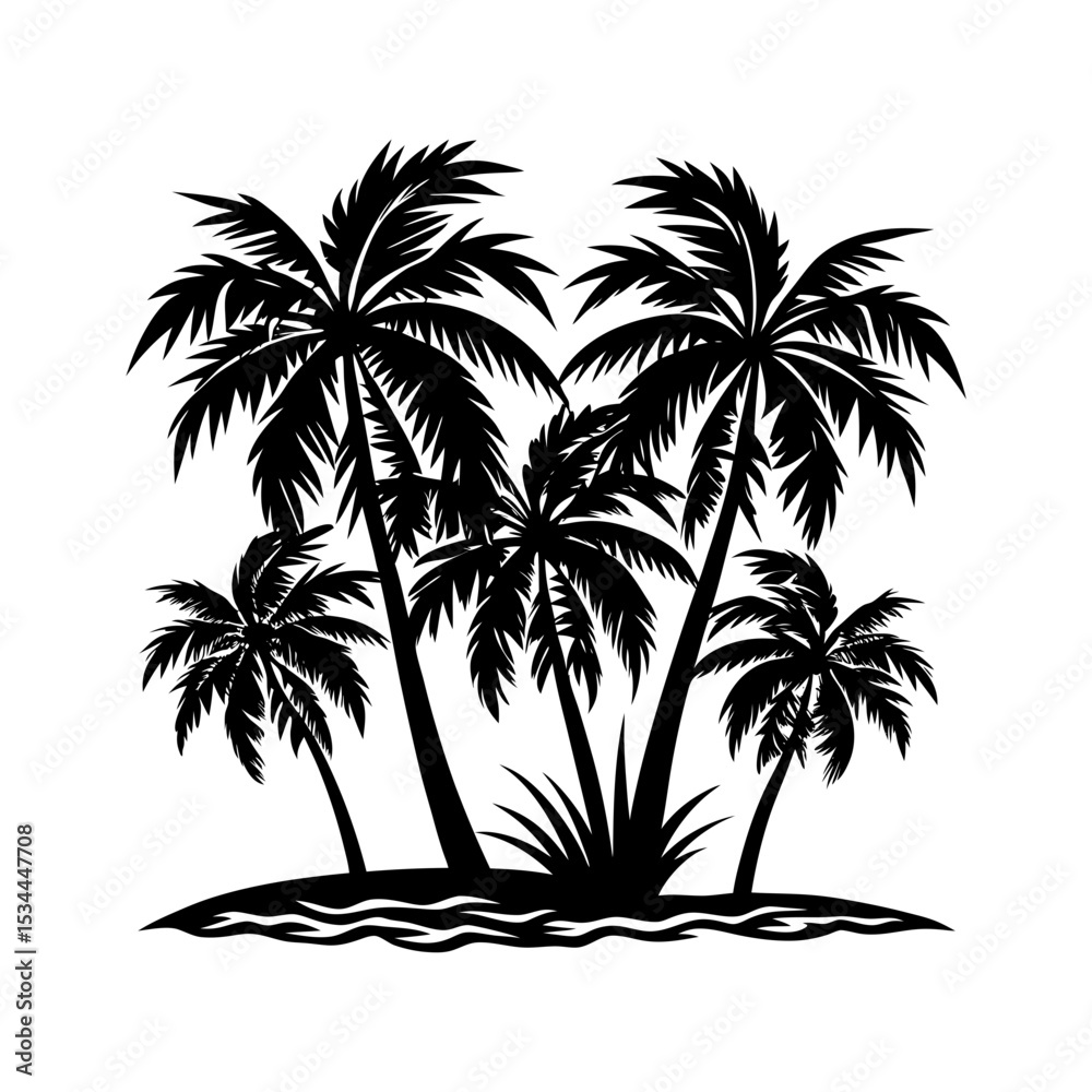 Fototapeta premium palm tree silhouette