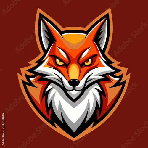 red fox vector illustration