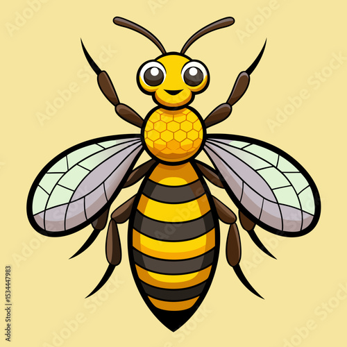 bee on white background
