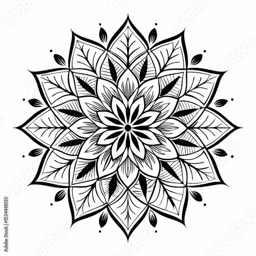 black and white flower
