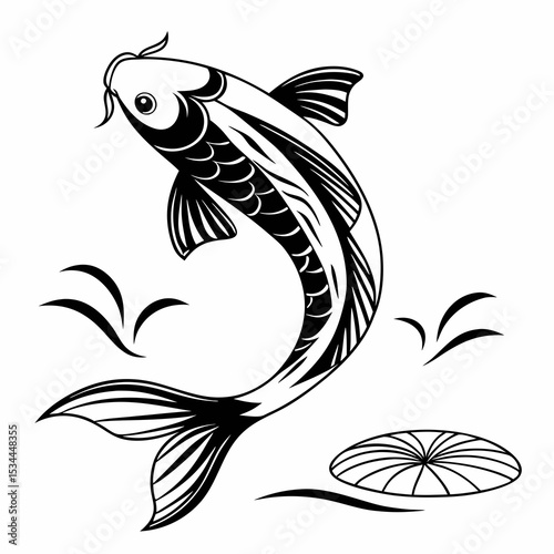 black and white fish