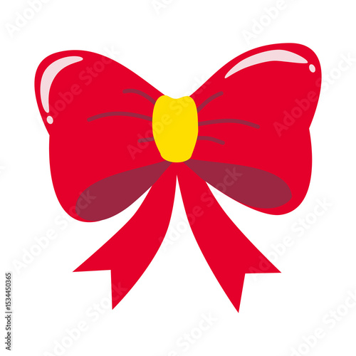 Cute Hand Drawn Red Ribbon