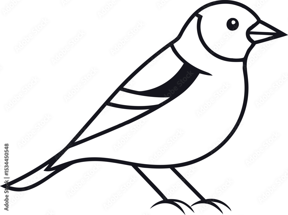 Obraz premium Botanical Goldfinch Bird Vector Design