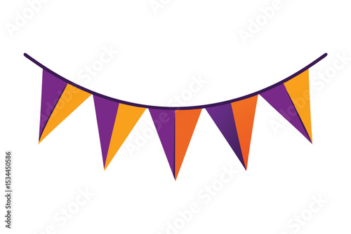 a colorful pennant banner vector illustration isolated on white background