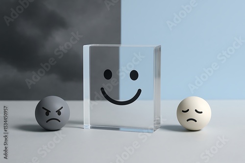 Exploring the spectrum of human emotions from anger and sadness to happiness, a visual representation of emotional duality and the potential for transformation.